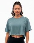 Blusa Crop Carbono Frío