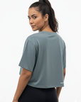 Blusa Crop Carbono Frío