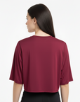Blusa Crop Vino